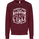 Legendary Motorcycle Riders Motorbike Biker Mens Sweatshirt Jumper Maroon