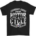 Legendary Motorcycle Riders Motorbike Biker Mens T-Shirt Cotton Gildan Black