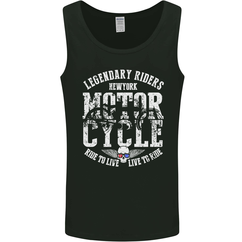 Legendary Motorcycle Riders Motorbike Biker Mens Vest Tank Top Black