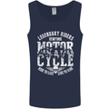 Legendary Motorcycle Riders Motorbike Biker Mens Vest Tank Top Navy Blue