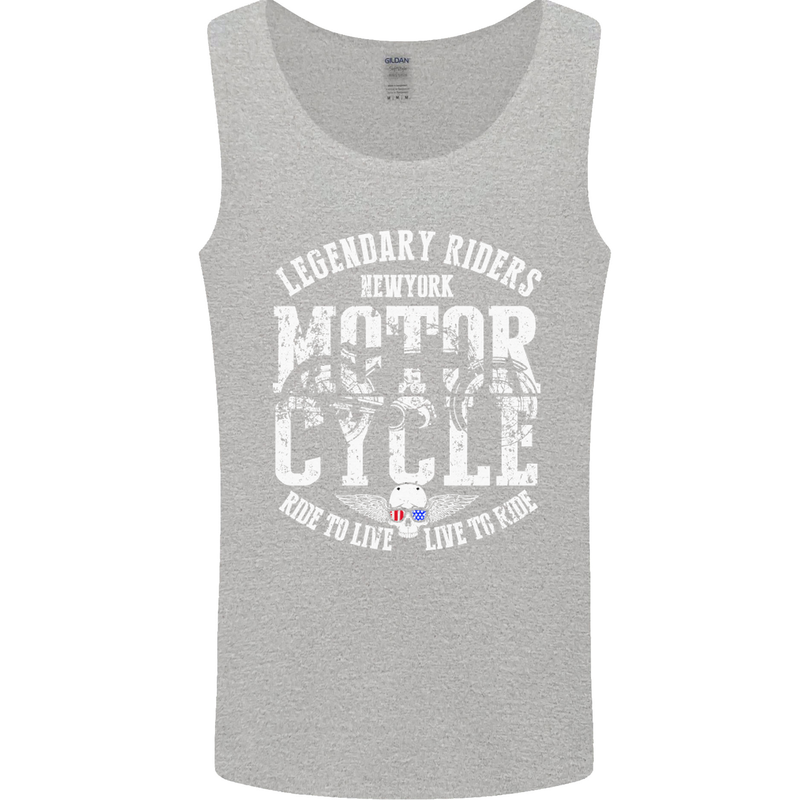 Legendary Motorcycle Riders Motorbike Biker Mens Vest Tank Top Sports Grey
