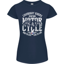 Legendary Motorcycle Riders Motorbike Biker Womens Petite Cut T-Shirt Navy Blue