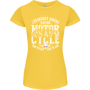 Legendary Motorcycle Riders Motorbike Biker Womens Petite Cut T-Shirt Yellow
