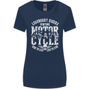Legendary Motorcycle Riders Motorbike Biker Womens Wider Cut T-Shirt Navy Blue