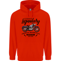 Legendary Motorcycles Biker Cafe Racer Childrens Kids Hoodie Bright Red