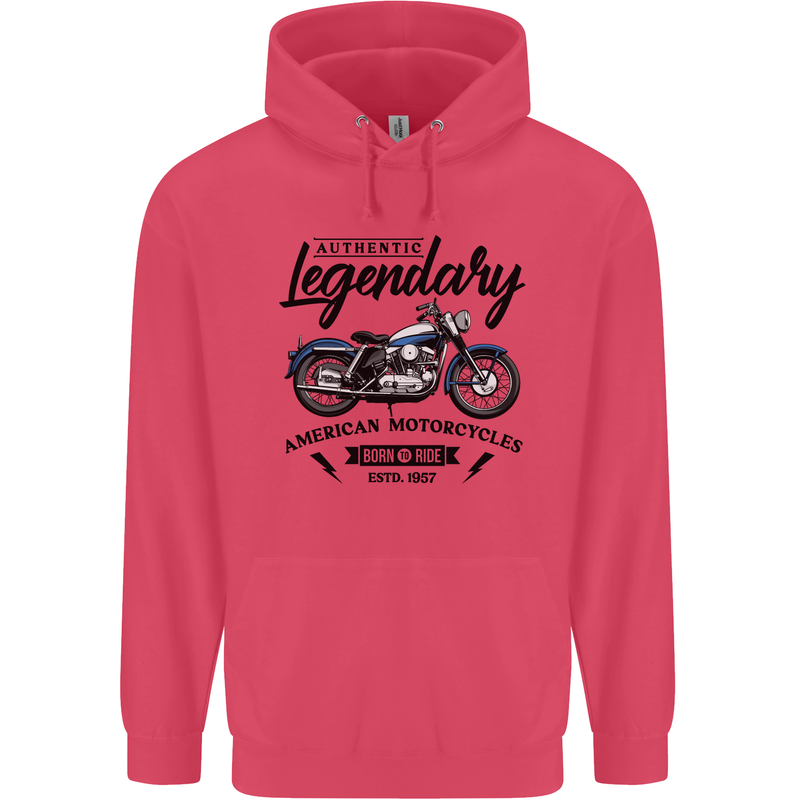 Legendary Motorcycles Biker Cafe Racer Childrens Kids Hoodie Heliconia