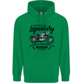 Legendary Motorcycles Biker Cafe Racer Childrens Kids Hoodie Irish Green