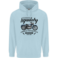 Legendary Motorcycles Biker Cafe Racer Childrens Kids Hoodie Light Blue