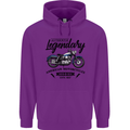 Legendary Motorcycles Biker Cafe Racer Childrens Kids Hoodie Purple