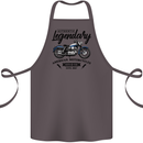 Legendary Motorcycles Biker Cafe Racer Cotton Apron 100% Organic Dark Grey