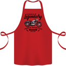 Legendary Motorcycles Biker Cafe Racer Cotton Apron 100% Organic Red