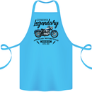 Legendary Motorcycles Biker Cafe Racer Cotton Apron 100% Organic Turquoise