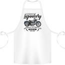 Legendary Motorcycles Biker Cafe Racer Cotton Apron 100% Organic White