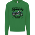 Legendary Motorcycles Biker Cafe Racer Kids Sweatshirt Jumper Irish Green