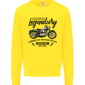 Legendary Motorcycles Biker Cafe Racer Kids Sweatshirt Jumper Yellow