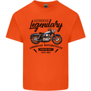 Legendary Motorcycles Biker Cafe Racer Kids T-Shirt Childrens Orange