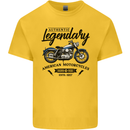 Legendary Motorcycles Biker Cafe Racer Kids T-Shirt Childrens Yellow