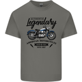 Legendary Motorcycles Biker Cafe Racer Mens Cotton T-Shirt Tee Top Charcoal