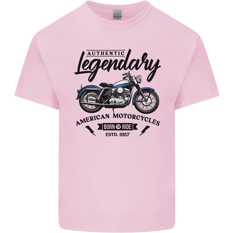 Legendary Motorcycles Biker Cafe Racer Mens Cotton T-Shirt Tee Top Light Pink