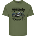 Legendary Motorcycles Biker Cafe Racer Mens Cotton T-Shirt Tee Top Military Green