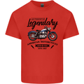 Legendary Motorcycles Biker Cafe Racer Mens Cotton T-Shirt Tee Top Red