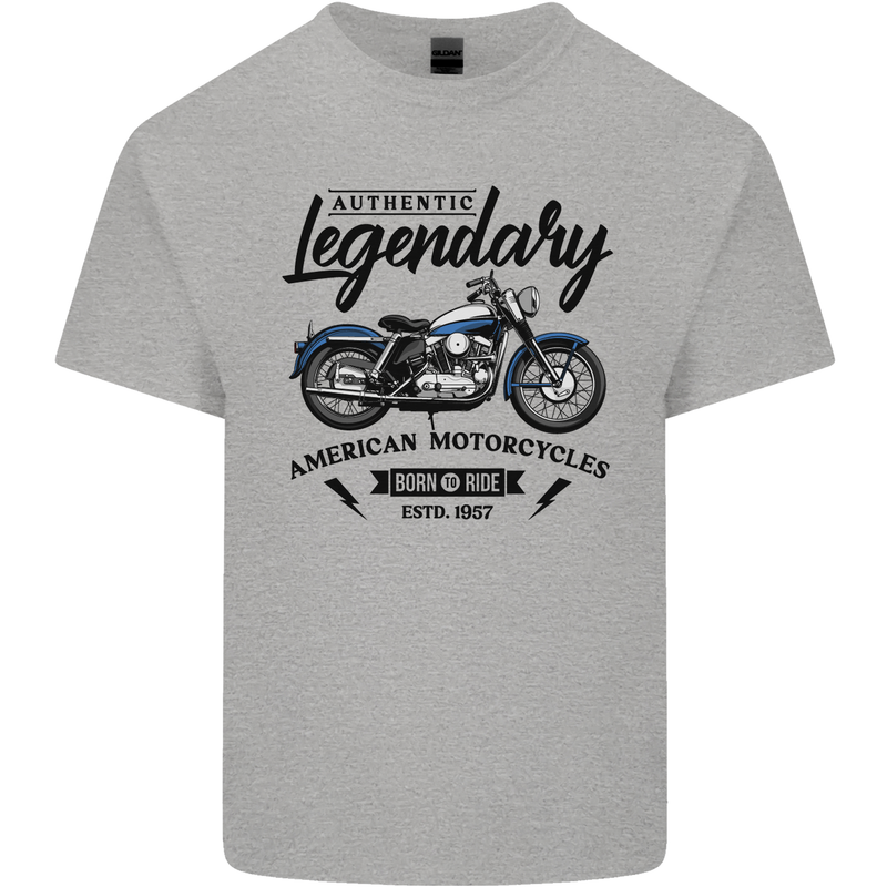 Legendary Motorcycles Biker Cafe Racer Mens Cotton T-Shirt Tee Top Sports Grey