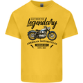 Legendary Motorcycles Biker Cafe Racer Mens Cotton T-Shirt Tee Top Yellow