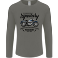 Legendary Motorcycles Biker Cafe Racer Mens Long Sleeve T-Shirt Charcoal