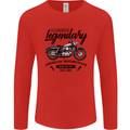 Legendary Motorcycles Biker Cafe Racer Mens Long Sleeve T-Shirt Red