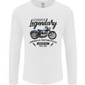 Legendary Motorcycles Biker Cafe Racer Mens Long Sleeve T-Shirt White