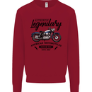 Legendary Motorcycles Biker Cafe Racer Mens Sweatshirt Jumper Red