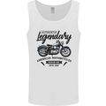 Legendary Motorcycles Biker Cafe Racer Mens Vest Tank Top White