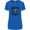 Legendary Motorcycles Biker Cafe Racer Womens Wider Cut T-Shirt Royal Blue