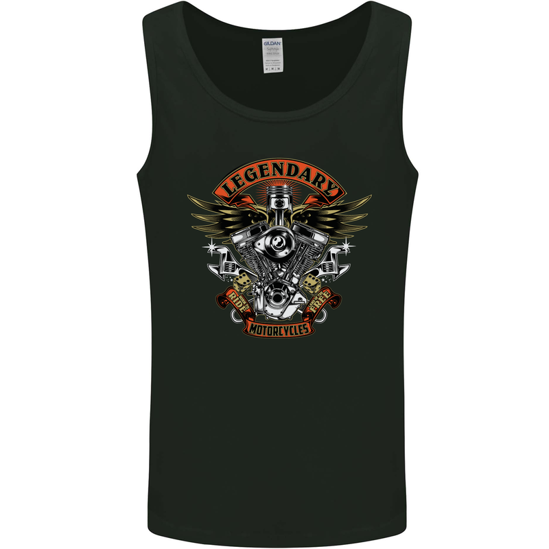 Legendary Motorcycles Motorbike Biker Mens Vest Tank Top Black