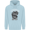 Legendary Shovelhead Motorcycle Biker Childrens Kids Hoodie Light Blue