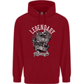 Legendary Shovelhead Motorcycle Biker Childrens Kids Hoodie Red