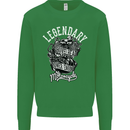 Legendary Shovelhead Motorcycle Biker Kids Sweatshirt Jumper Irish Green