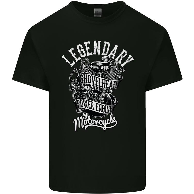 Legendary Shovelhead Motorcycle Biker Kids T-Shirt Childrens Black