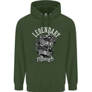 Legendary Shovelhead Motorcycle Biker Mens 80% Cotton Hoodie Forest Green