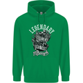 Legendary Shovelhead Motorcycle Biker Mens 80% Cotton Hoodie Irish Green