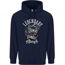 Legendary Shovelhead Motorcycle Biker Mens 80% Cotton Hoodie Navy Blue