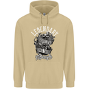 Legendary Shovelhead Motorcycle Biker Mens 80% Cotton Hoodie Sand
