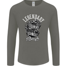 Legendary Shovelhead Motorcycle Biker Mens Long Sleeve T-Shirt Charcoal