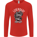 Legendary Shovelhead Motorcycle Biker Mens Long Sleeve T-Shirt Red
