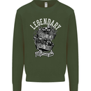 Legendary Shovelhead Motorcycle Biker Mens Sweatshirt Jumper Forest Green