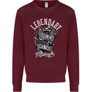 Legendary Shovelhead Motorcycle Biker Mens Sweatshirt Jumper Maroon