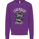 Legendary Shovelhead Motorcycle Biker Mens Sweatshirt Jumper Purple