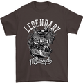 Legendary Shovelhead Motorcycle Biker Mens T-Shirt Cotton Gildan Dark Chocolate