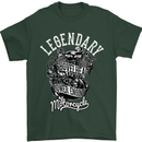 Legendary Shovelhead Motorcycle Biker Mens T-Shirt Cotton Gildan Forest Green