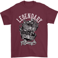 Legendary Shovelhead Motorcycle Biker Mens T-Shirt Cotton Gildan Maroon